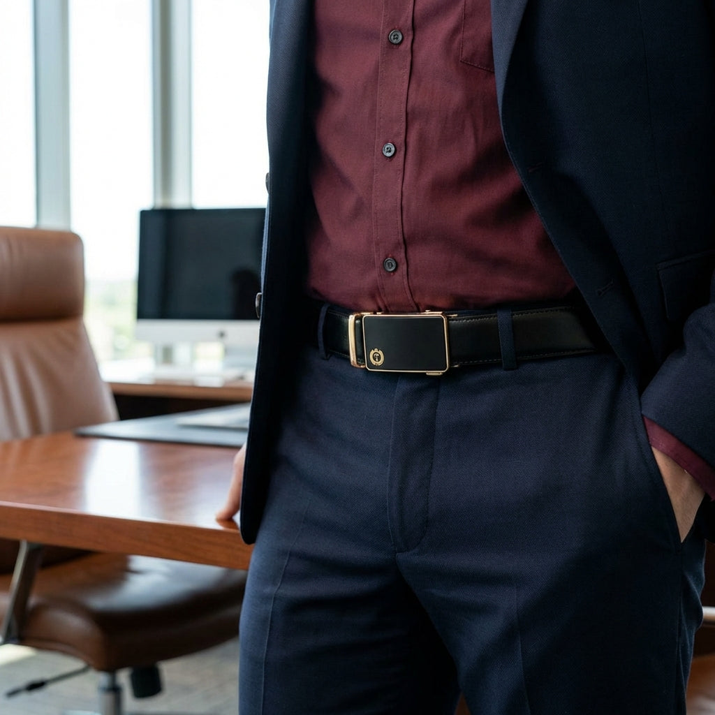 Handmade Luxury Italian Leather Ratchet Smart Belt for Men – Automatic Adjustable Men's Dress Belt | Multiple Colors