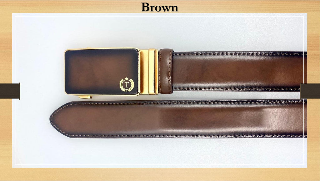 Handmade Luxury Italian Leather Ratchet Smart Belt for Men – Automatic Adjustable Men's Dress Belt | Multiple Colors