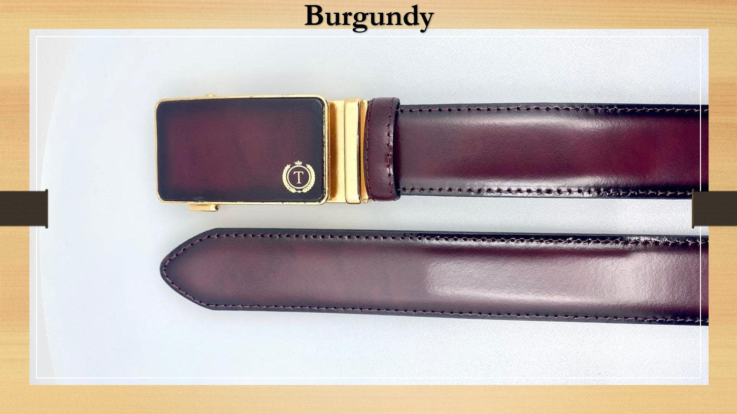 Handmade Luxury Italian Leather Ratchet Smart Belt for Men – Automatic Adjustable Men's Dress Belt | Multiple Colors